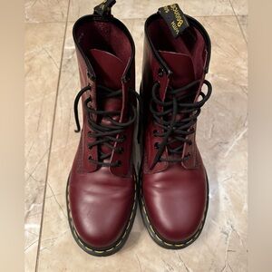 Dr. Martens Cherry Red Lace-Up Boots
